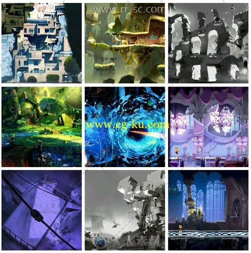Q版动画游戏场景原画设定参考素材的图片1