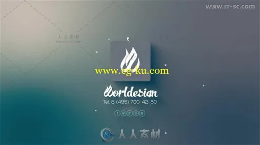 简洁时尚优雅的公司企业标志展示Logo演绎AE模板的图片3