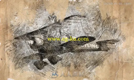 复古铅笔素描艺术特效PS动作的图片7