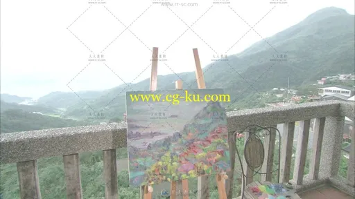 风景油画写生视频素材的图片3