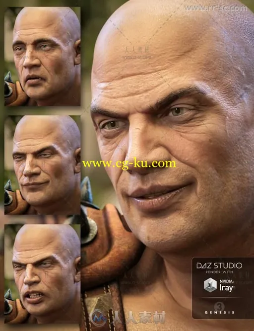 从古代到现代强大卑鄙英俊的男性角色3D模型合辑的图片7