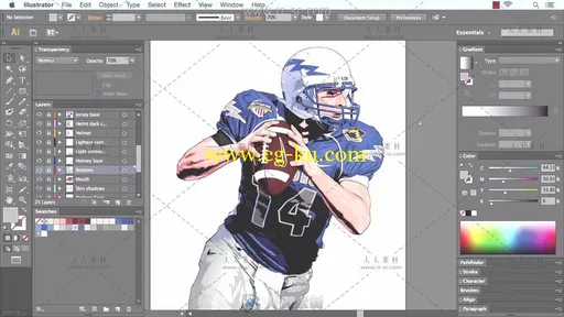lllustrator体育插画设计视频教程的图片5