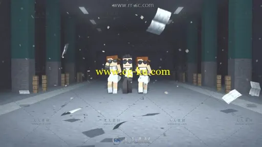 积木人物江南style骑马动画版视频素材的图片2
