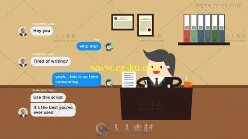 用户界面文本消息对话框生成器工具包AE模板的图片2