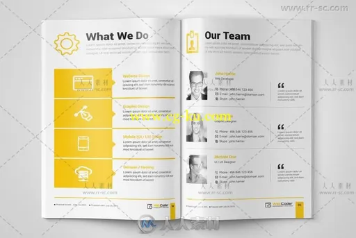 专业网页设计宣传手册indesign排版模板的图片2