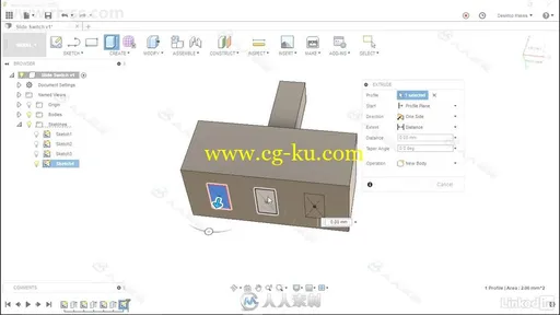 Fusion360建模设计基础训练视频教程的图片3