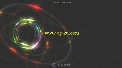 多彩炫光圈LED背景视频素材的图片1