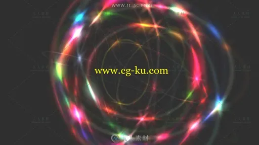 多彩炫光圈LED背景视频素材的图片3