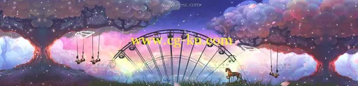 摩天轮木马秋千儿童梦幻童话LED视频素材的图片2