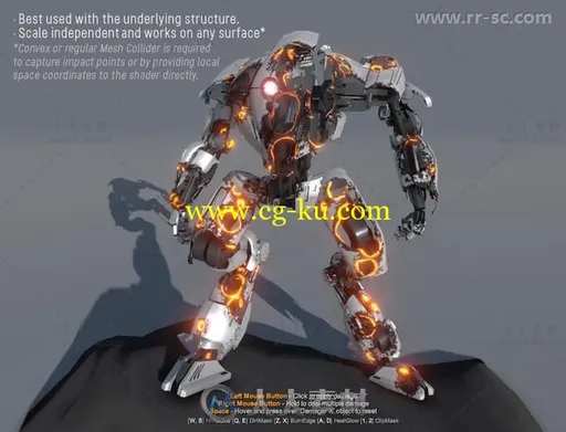 武器上简单的污垢弹孔爆炸裂口FX着色器Unity游戏素材资源的图片2