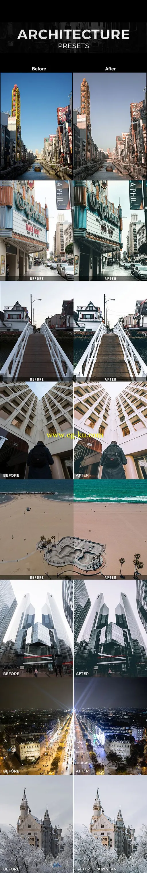专业独特的室内和建筑Lightroom预设的图片2