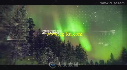 科技感毛刺效果照片展示幻灯片相册动画AE模板的图片3