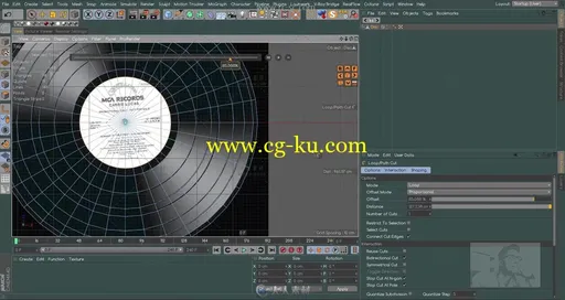 黑胶唱片建模及渲染C4D视频教程的图片2