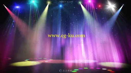 七彩舞台聚光灯效果新年晚会视频素材的图片1