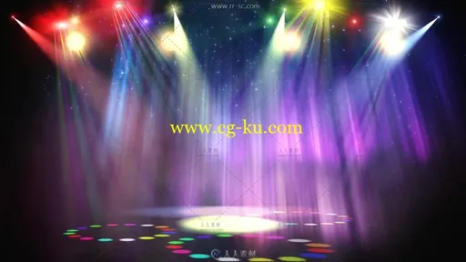 七彩舞台聚光灯效果新年晚会视频素材的图片2