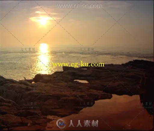 9组阳光照射云层海面通用片头片尾视频素材的图片2