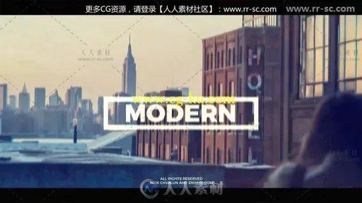 创意炫酷动感画笔照片快速展示幻灯片相册动画AE模板的图片3