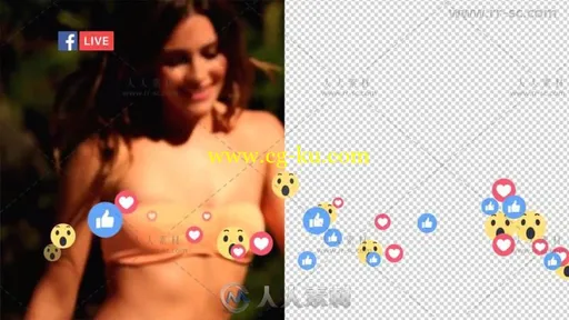 简单强大的社交网络卡通表情符号浮动动画实时生成器AE模板的图片3
