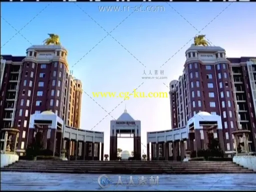 月亮城堡房地产宣传片高清实拍视频素材的图片1