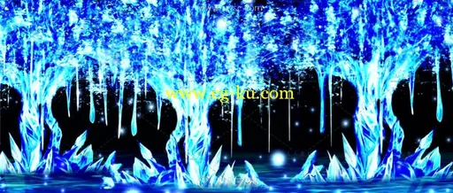 唯美烟花粒子许愿树舞台晚会开场视频素材的图片1