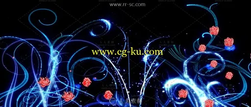 唯美烟花粒子许愿树舞台晚会开场视频素材的图片3