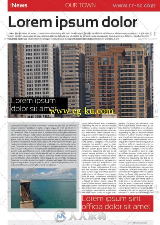 创意简单干净的报纸indesign排版模板的图片2