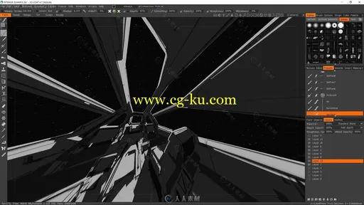 360VR全景数字笔刷绘画游戏场景实例制作视频教程的图片9