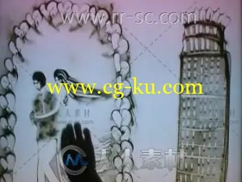 浪漫婚礼沙画故事视频素材的图片1
