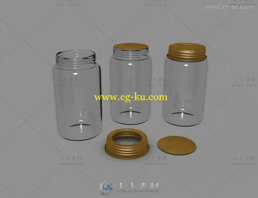 粘土砖炉蒸汽锅炉蠕虫桶泥浆桶冷凝器漏斗托盘水罐玻璃罐3D模型合辑的图片5
