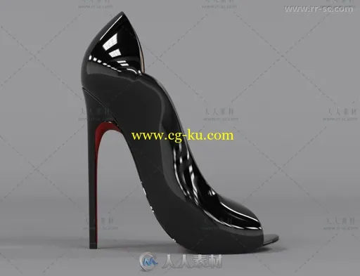 女性简单经典的高跟鞋3D模型合辑的图片5