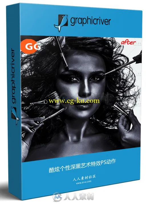 酷炫个性深黑艺术特效PS动作的图片1