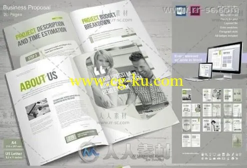 创意简单的企业建议书indesign排版模板的图片2