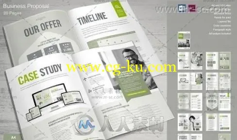创意简单的企业建议书indesign排版模板的图片3