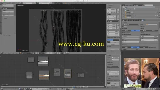 Blender专业人物头发实例制作视频教程的图片2