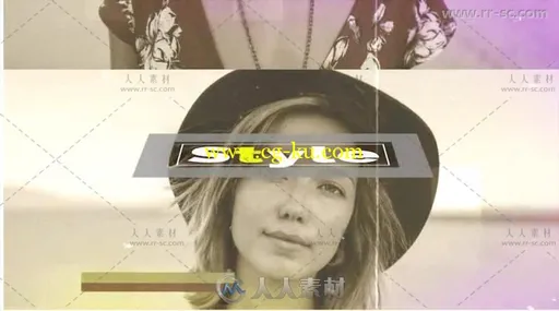 创意美丽多彩旅游图片拼贴展示幻灯片相册动画AE模板的图片2
