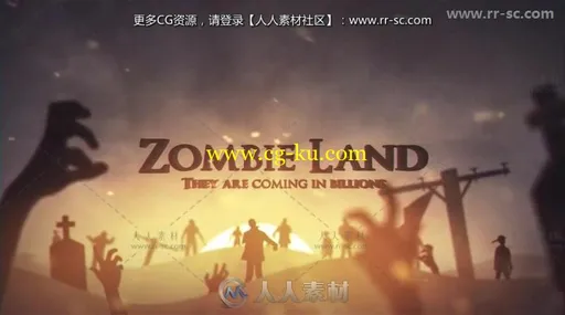 创意史诗僵尸游戏预告片头视频包装AE模板的图片2