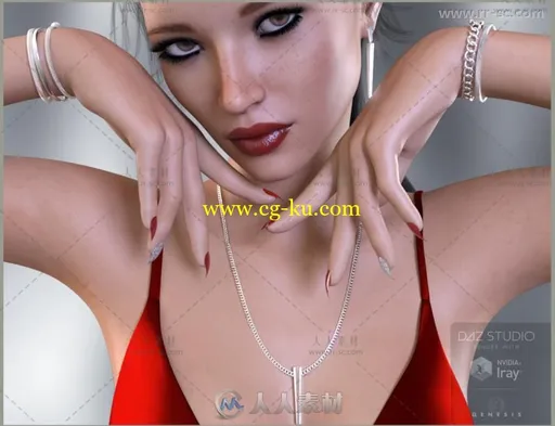 女性性感优雅的舞会礼服套装3D模型合辑的图片2