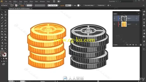 Illustrator手机游戏矢量元素绘制训练视频教程的图片8