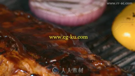 厨师烤肉调味高清实拍视频素材的图片3