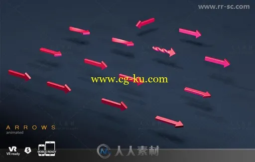 14个箭头动画集合道具3D模型Unity游戏素材资源的图片3