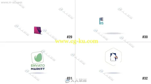 40组简洁实用Logo演绎动画AE模版的图片5