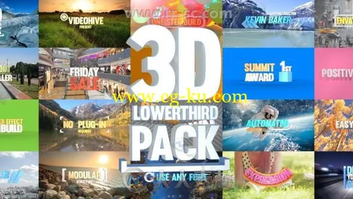 3D实用风格标题动画AE模版合集的图片1