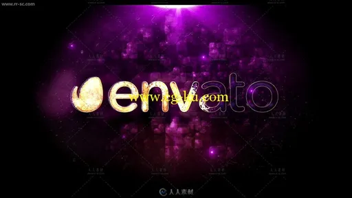5种不同风格颜色黄金显现Logo演绎动画AE模版的图片3