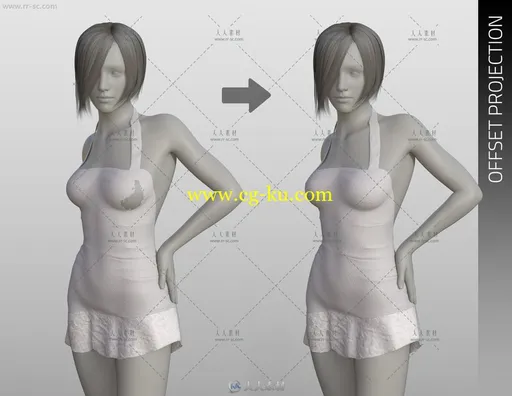 超完美女性胸部形状尺寸控制3D模型合集的图片2