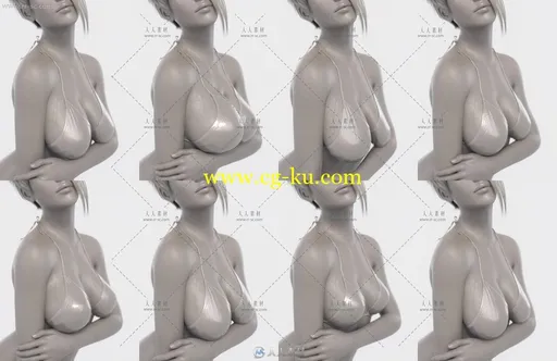 超完美女性胸部形状尺寸控制3D模型合集的图片3