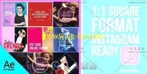 7组横幅促销打折广告动画AE模版的图片1