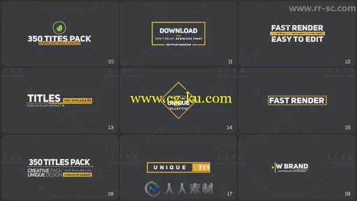 350组优雅实用标题动画AE模版的图片4