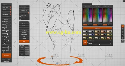 10组高分辨率真实男性手扫描3D模型的图片3