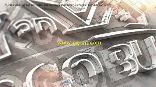 3D线条描绘Logo演绎动画AE模版的图片3