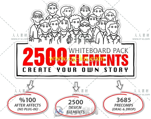 2500组超豪华白板手势绘画创意设计动画AE模版的图片17